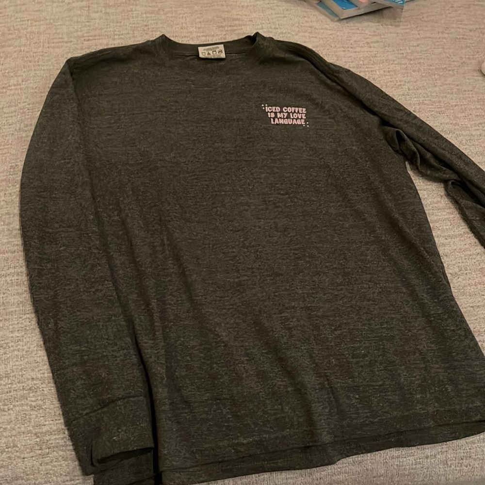 Long sleeve Iced coffee shirt. It’s a women’s Medium.